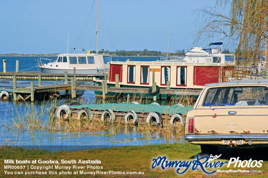 Milk boats at Goolwa, South Australia