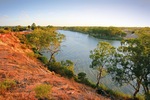 Looking west along Murray River at Kingston-on-Murray, South Australia