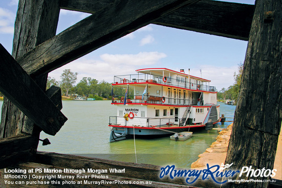 Looking at PS Marion through Morgan Wharf