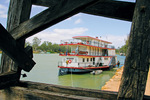 Looking at PS Marion through Morgan Wharf