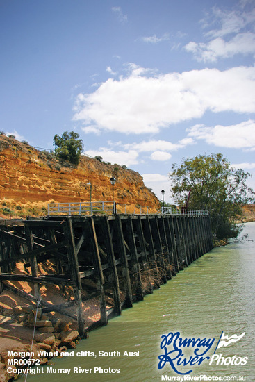 Morgan Wharf and cliffs, South Australia