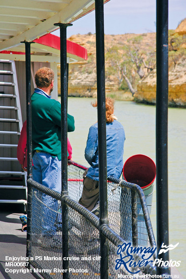 Enjoying a PS Marion cruise and cliffs of Morgan, South Australia