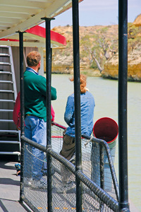 Enjoying a PS Marion cruise and cliffs of Morgan, South Australia