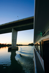 Chaffey Bridge, Mildura on sunset