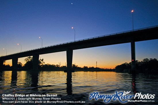 Chaffey Bridge at Mildura on Sunset