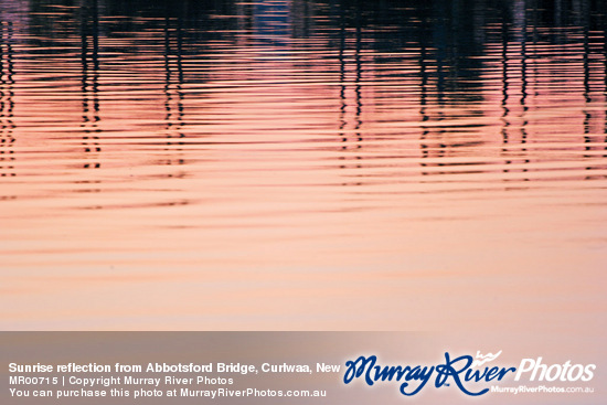 Sunrise reflection from Abbotsford Bridge, Curlwaa, New South Wales