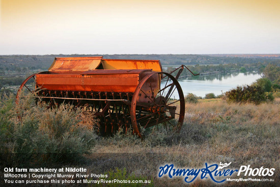 Old farm machinery at Nildotte