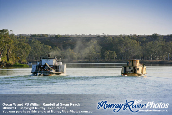 Oscar W and PS William Randell at Swan Reach