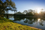 Tooleybuc Bridge, New South Wales on sunset