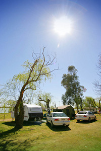 Camping at Lake Cullulleraine, Victoria