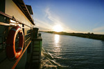 Sunset near Murray Bridge on Captain Proud