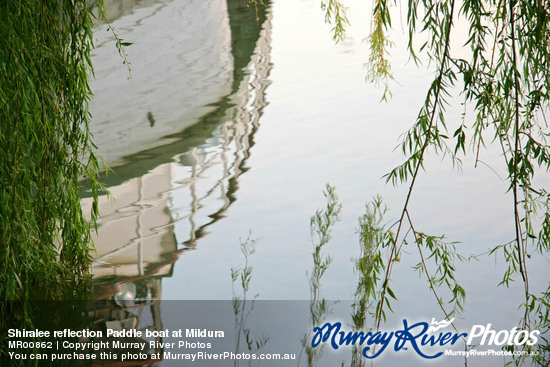 Shiralee reflection Paddle boat at Mildura