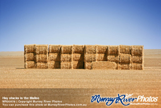 Hay stacks in the Mallee