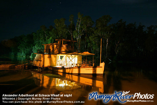 Alexander Arbuthnot at Echuca Wharf at night