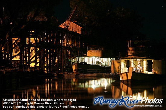 Alexander Arbuthnot at Echuca Wharf at night