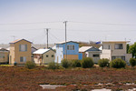 Shacks at Milang with Lake Alexandrina in background