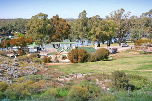 Looking over Morgan waterfront, South Australia