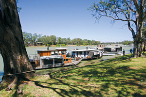 Paddle boats at Morgan waterfront, South Australia