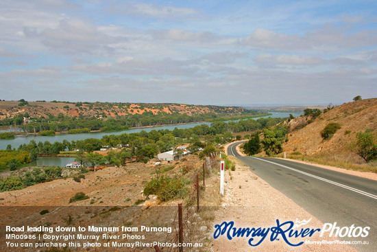 Road leading down to Mannum from Purnong