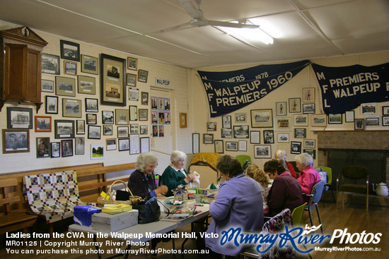 Ladies from the CWA in the Walpeup Memorial Hall, Victoria