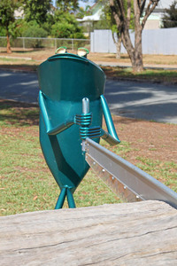 Bell Frog sculptures at Balranald