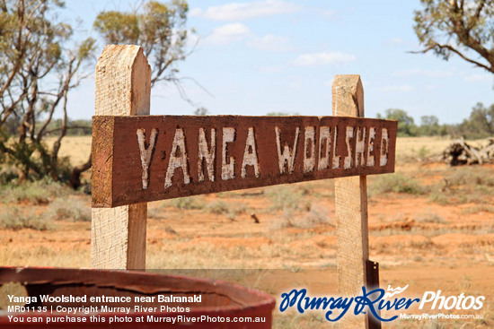 Yanga Woolshed entrance near Balranald