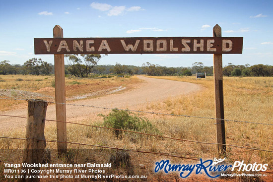 Yanga Woolshed entrance near Balranald