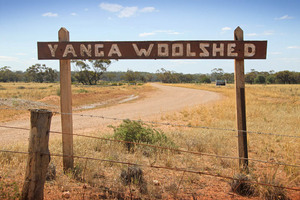 Yanga Woolshed entrance near Balranald