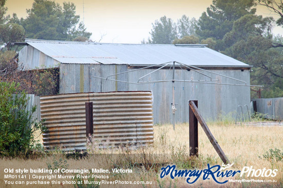 Old style building of Cowangie, Mallee, VIctoria