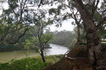 Sun shower over Murray River near Corowa