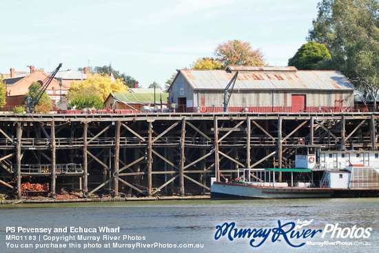 PS Pevensey and Echuca Wharf