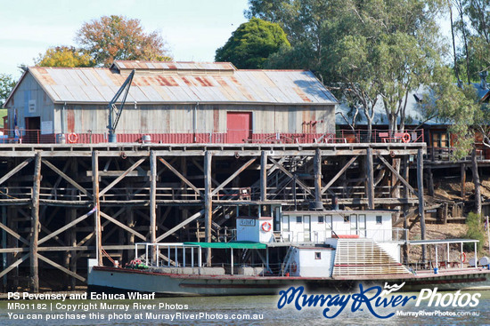 PS Pevensey and Echuca Wharf