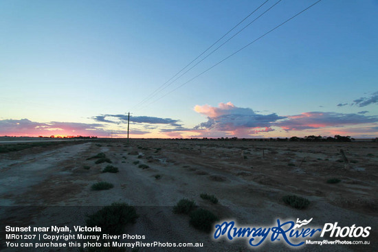 Sunset near Nyah, Victoria