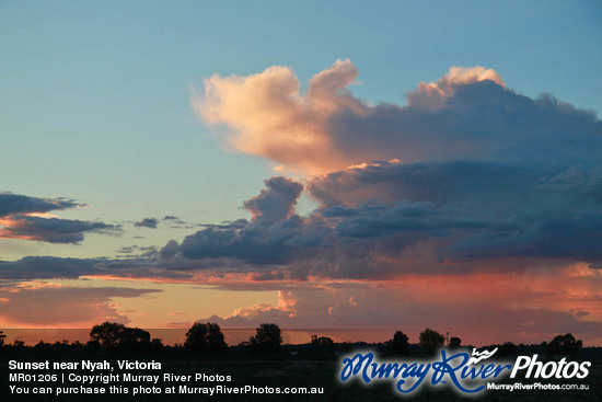 Sunset near Nyah, Victoria