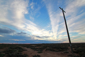 Powerlines in the Mallee, Victoria