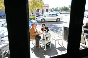 Dining out front of Mildura Brewery, Mildura, Victoria