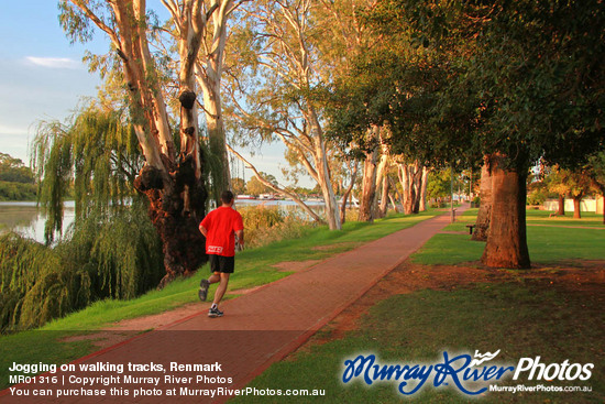 Jogging on walking tracks, Renmark