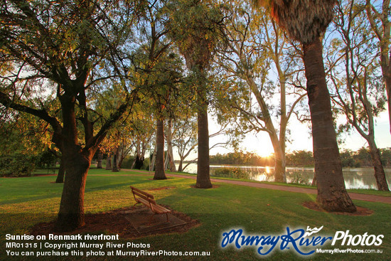 Sunrise on Renmark riverfront