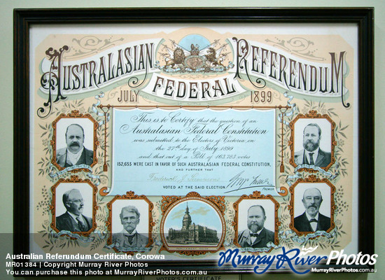 Australian Referundum Certificate, Corowa