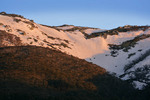 Sunrise on snowfields of Kosciuszko National Park