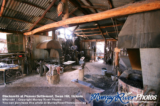 Blacksmith at Pioneer Settlement, Swan Hill, Victoria