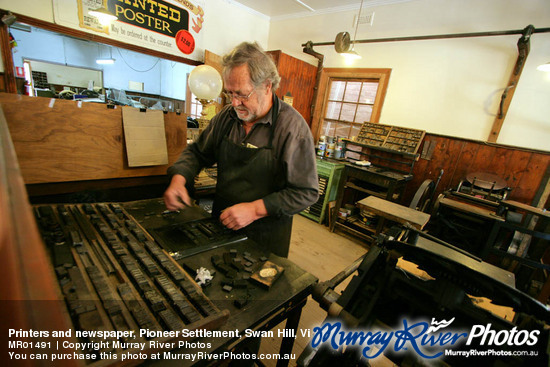 Printers and newspaper, Pioneer Settlement, Swan Hill, Victoria