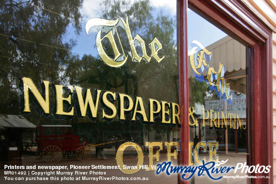 Printers and newspaper, Pioneer Settlement, Swan Hill, Victoria