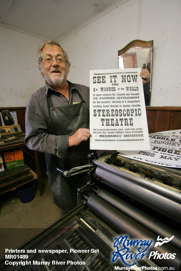 Printers and newspaper, Pioneer Settlement, Swan Hill, Victoria