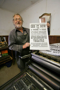 Printers and newspaper, Pioneer Settlement, Swan Hill, Victoria