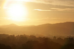 Sunrise over the foothills of Albury, New South Wales