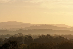Sunrise over the foothills of Albury, New South Wales