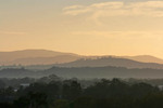 Sunrise over the foothills of Albury, New South Wales