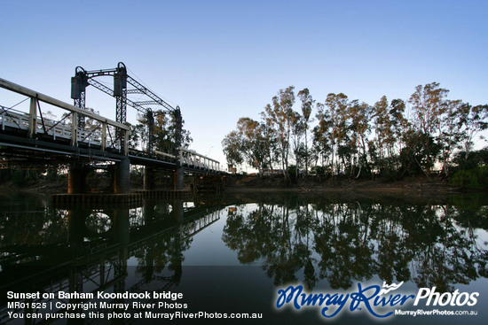 Sunset on Barham Koondrook bridge