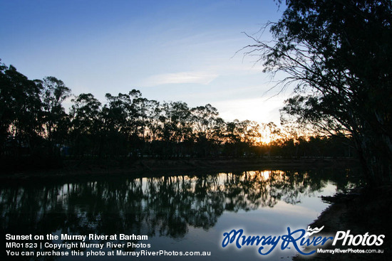 Sunset on the Murray River at Barham